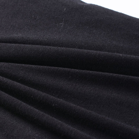 Cotton Polyester Jersey Knit Fabric, 111 gsm, 166 cm — Black