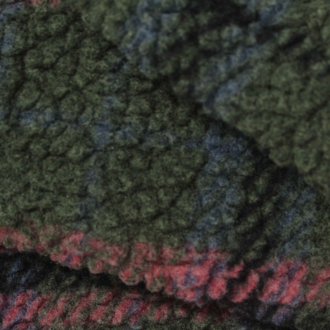 Red Plaid Knit, Polyester