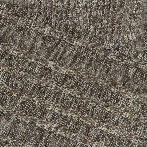 Brown Marl Rib Knit, Polyester, 200 gsm, 168 cm