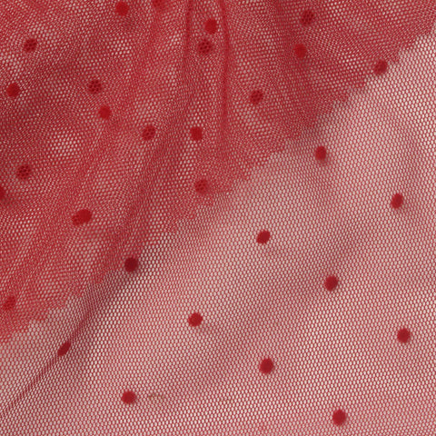 Red Dots Mesh, Polyester