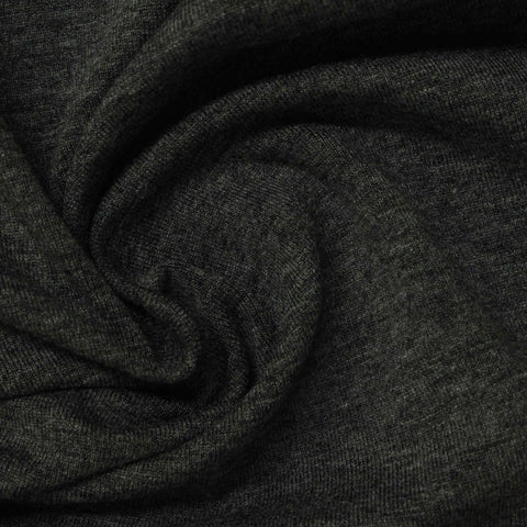 Dark Grey Marl Jersey Knit, Viscose, 280 gsm