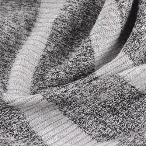 Light Grey Marl Rib Knit, Polyester, 150 gsm