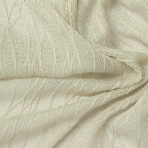 Off-White Tone-on-Tone Lace, Nylon, 120 gsm
