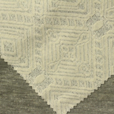 Olive Marl Jacquard, Poly-Cotton