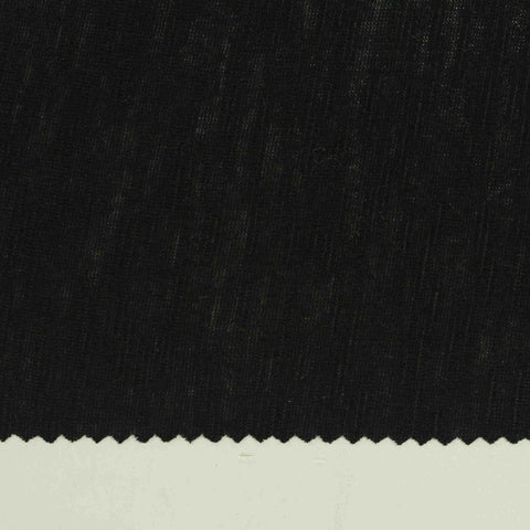 Slub 100% Viscose Jersey Knit Fabric, 140 gsm, 165 cm — Black
