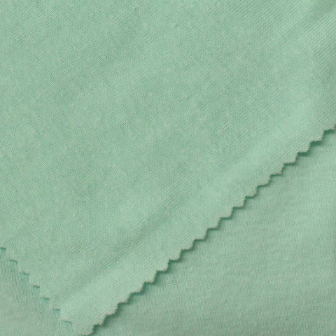 Pale Mint Rib Knit, Cotton-Poly