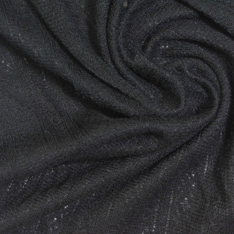 Dark Grey Vertical-Stripe Jacquard, Cotton-Poly