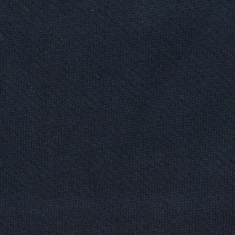 Brushed Cotton Polyester French Terry Fabric, 265 gsm, 185 cm — Navy