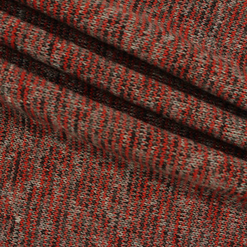 Red Marl Chunky Knit, Polyester, 340 gsm