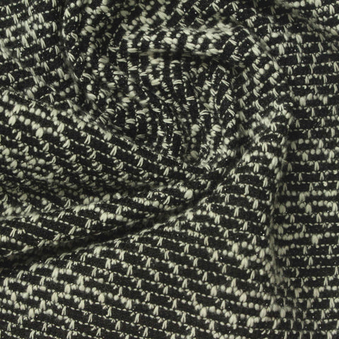 Black Textured Chunky Knit, Poly-Cotton