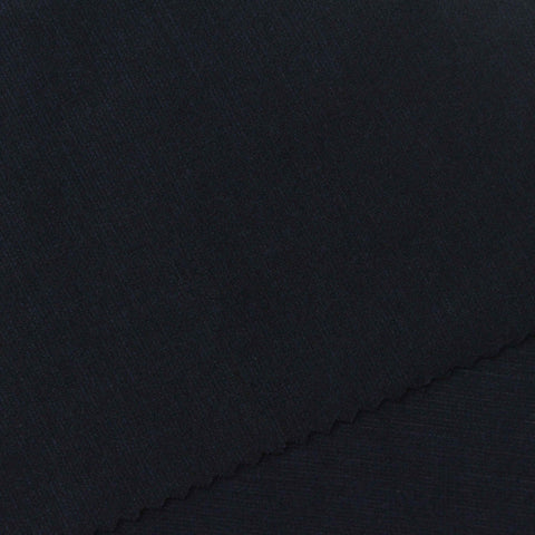 Polyester Viscose Stretch Ponte Knit Fabric, 240 gsm, 155 cm — Navy