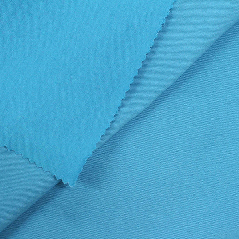 Viscose Nylon Stretch Bengaline Fabric, 275 gsm — Blue