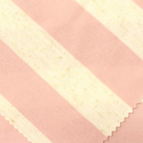 Light Pink Horizontal-Stripe Rib Knit