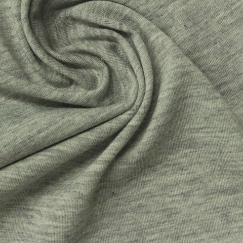 Heathered Sage Marl Jersey Knit, Poly-Viscose