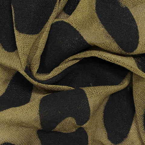 Black Camo Jersey Knit, Poly-Viscose, 186 gsm