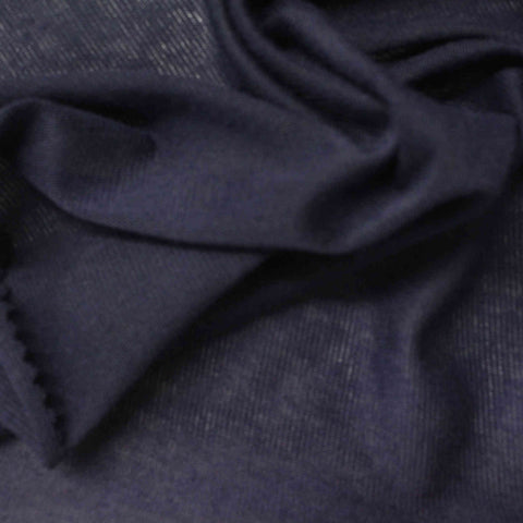 Polyester Stretch Jersey Knit Fabric, 114 gsm, 140 cm — Navy