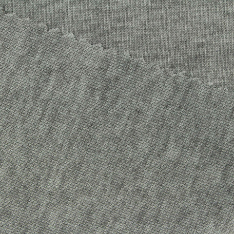 Grey Marl Rib Knit, Polyester, 230 gsm, 180 cm