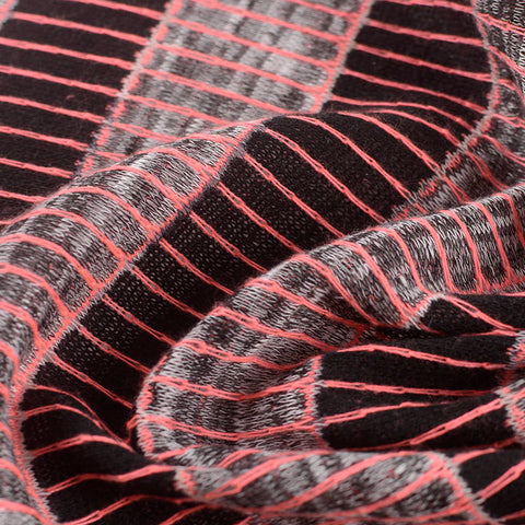 Black Marl Chunky Knit, Polyester, 174 gsm