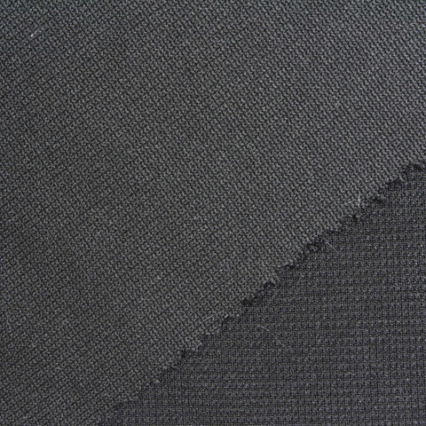 100% Polyester Knit Fabric, 200 gsm, 145 cm — Black