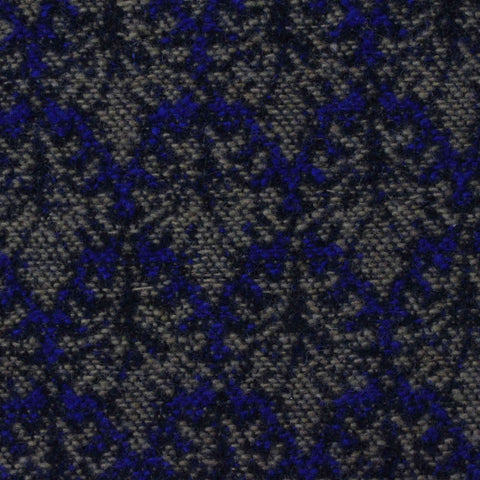 Blue Houndstooth Knit, Poly-Acrylic