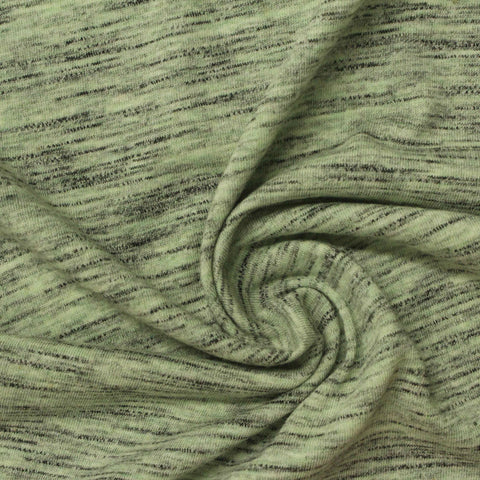 Light Green Marl Knit, Cotton-Poly