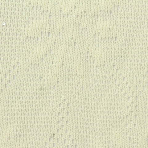 Cream Openwork Pointelle Knit, Polyester, 290 gsm