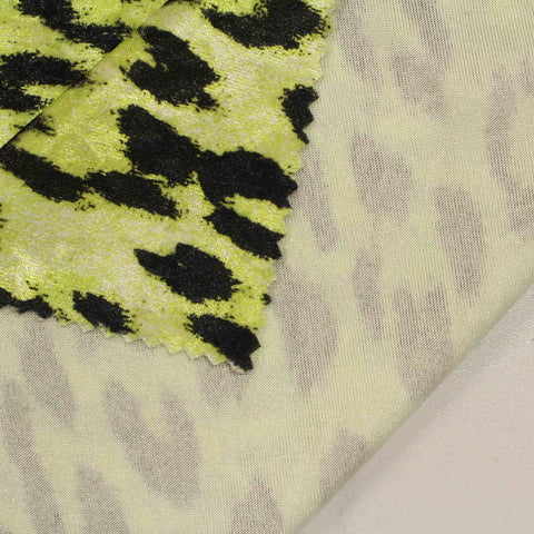 Black Leopard Knit, Polyester, 230 gsm, 150 cm, ref EF-206689