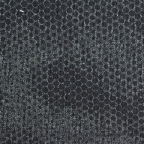 Grey Dot Interlock Knit, Cotton-Poly