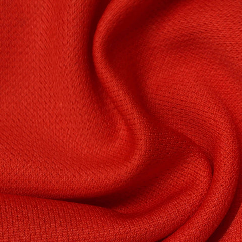 Red Grid Waffle Knit, Polyester
