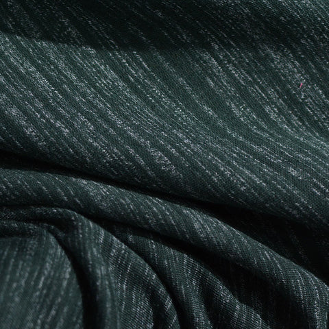 Dark Green Marl Jersey Knit, Cotton, 180 gsm