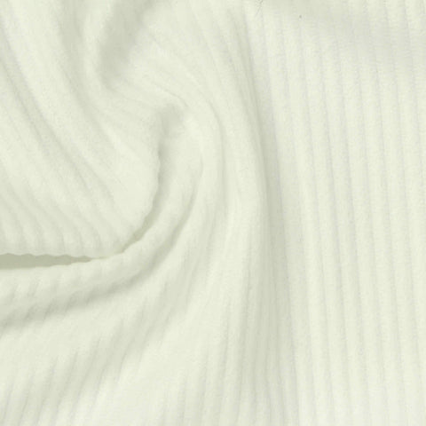 100% Polyester Corduroy Fabric, 180 gsm, 150 cm — White, ref EF-268518