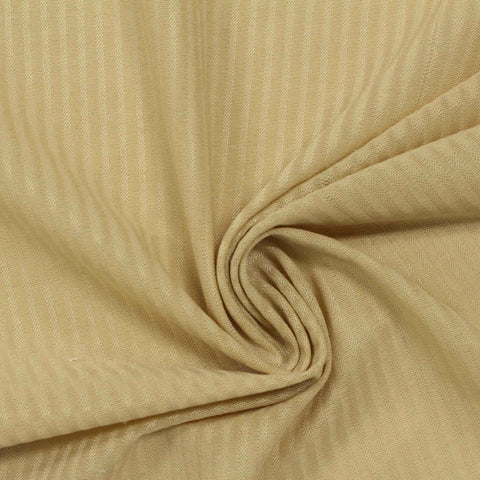 Khaki Vertical-Stripe Rib Knit, Polyester, 130 gsm