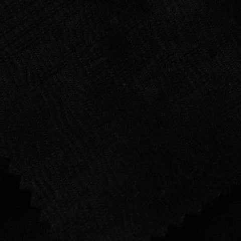 Jacquard Polyester Stretch Interlock Knit Fabric, 230 gsm — Black