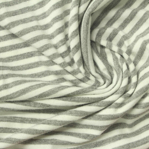 Grey Diagonal-Stripe Jersey Knit, Poly-Viscose