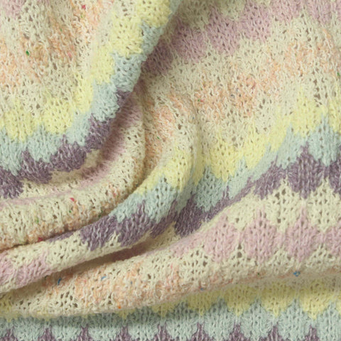 Striped 100% Polyester Chunky Knit Fabric, 355 gsm, 174 cm — Multi