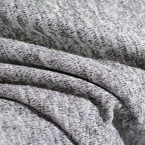 Heathered Grey Marl Chunky Knit, Polyester, 327 gsm