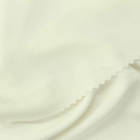 Viscose Stretch Interlock Knit Fabric, 280 gsm, 155 cm — White