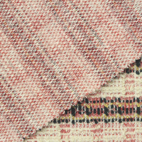 Black Horizontal-Band Bouclé, Poly-Cotton