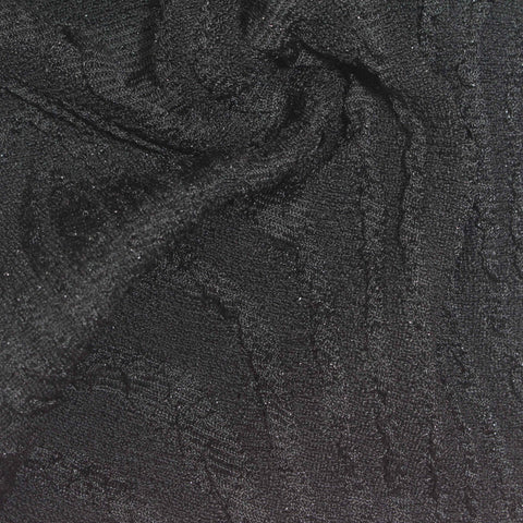 Black Textured Jacquard, Poly-Metallic