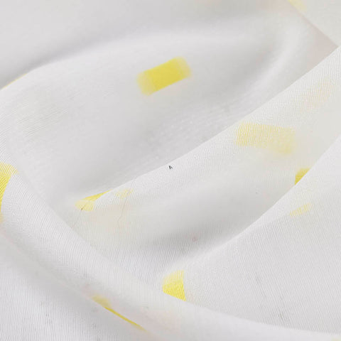 Jacquard Nylon Viscose Blend Woven Fabric, 47 gsm, 141 cm — White