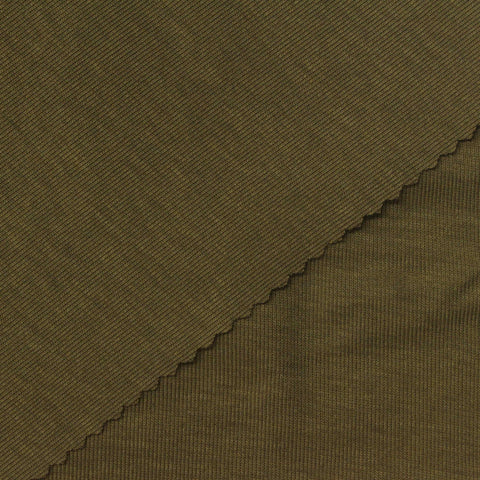 Tencel Lyocell Polyester Blend Rib Knit Fabric, 150 gsm, 150 cm — Green