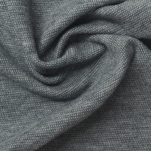 Blue-Grey Marl Knit, Polyester, 290 gsm