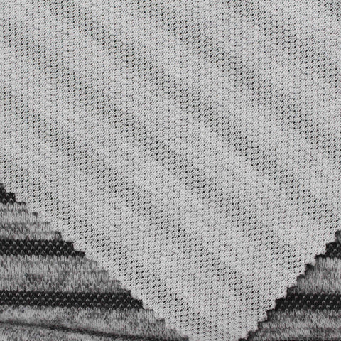 Grey Marl Interlock Knit, Poly-Viscose, 224 gsm