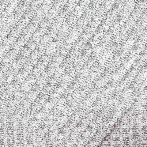 Dark Grey Marl Rib Knit, Poly-Viscose, 196 gsm