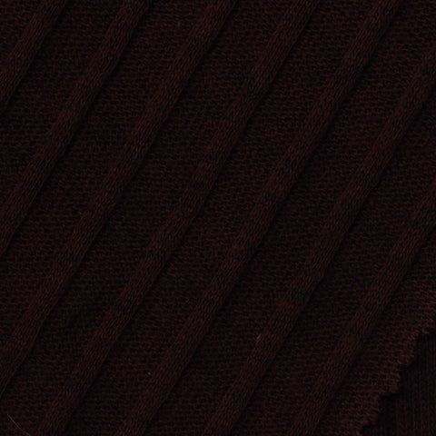 Slub Cotton Polyester Rib Knit Fabric, 220 gsm — Brown