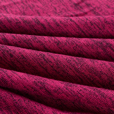 Magenta Marl Chunky Knit, Viscose-Poly, 180 gsm