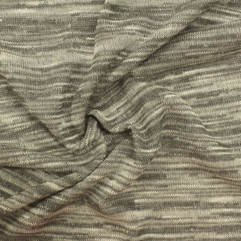 Dark Grey Heathered-Marl Jersey Knit, Viscose-Poly, 179 gsm