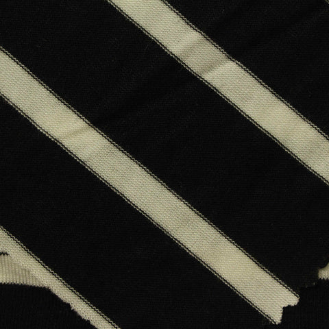 Black Horizontal-Stripe Knit, Viscose, 127 gsm