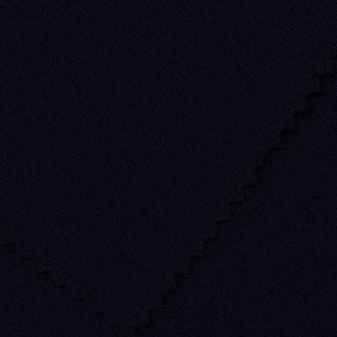 Viscose Nylon Stretch Ponte Knit Fabric, 345 gsm, 168 cm — Black