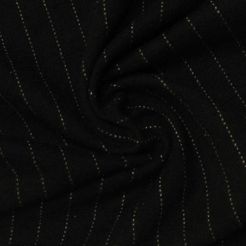 White Vertical-Pinstripe Ponte Knit, Poly-Viscose
